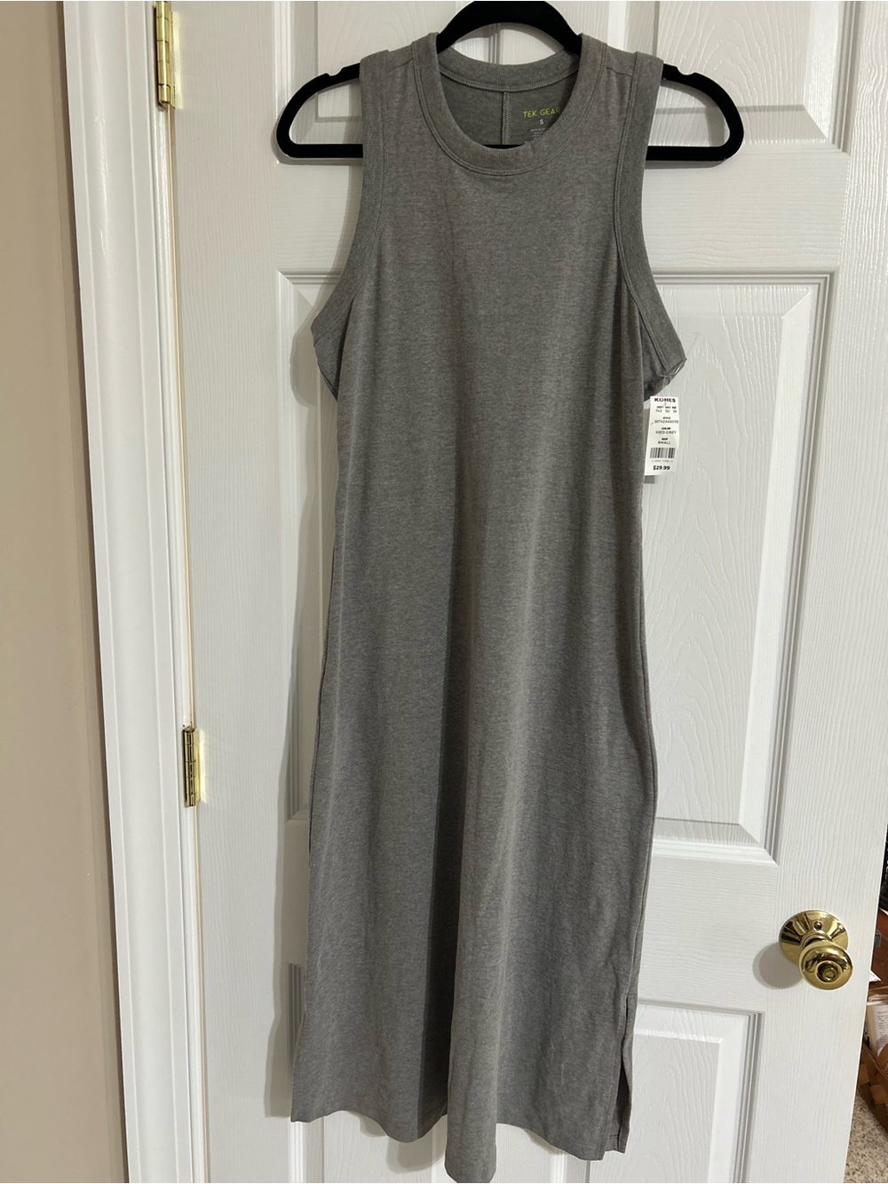 Tek Gear Midi Tank Dress In Heather Gray  Sz Small NWT